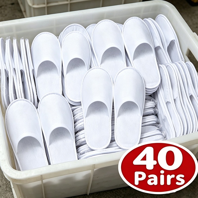 Men Shoes 2026 - 40 Paia di Ciabatte Bianche Monouso