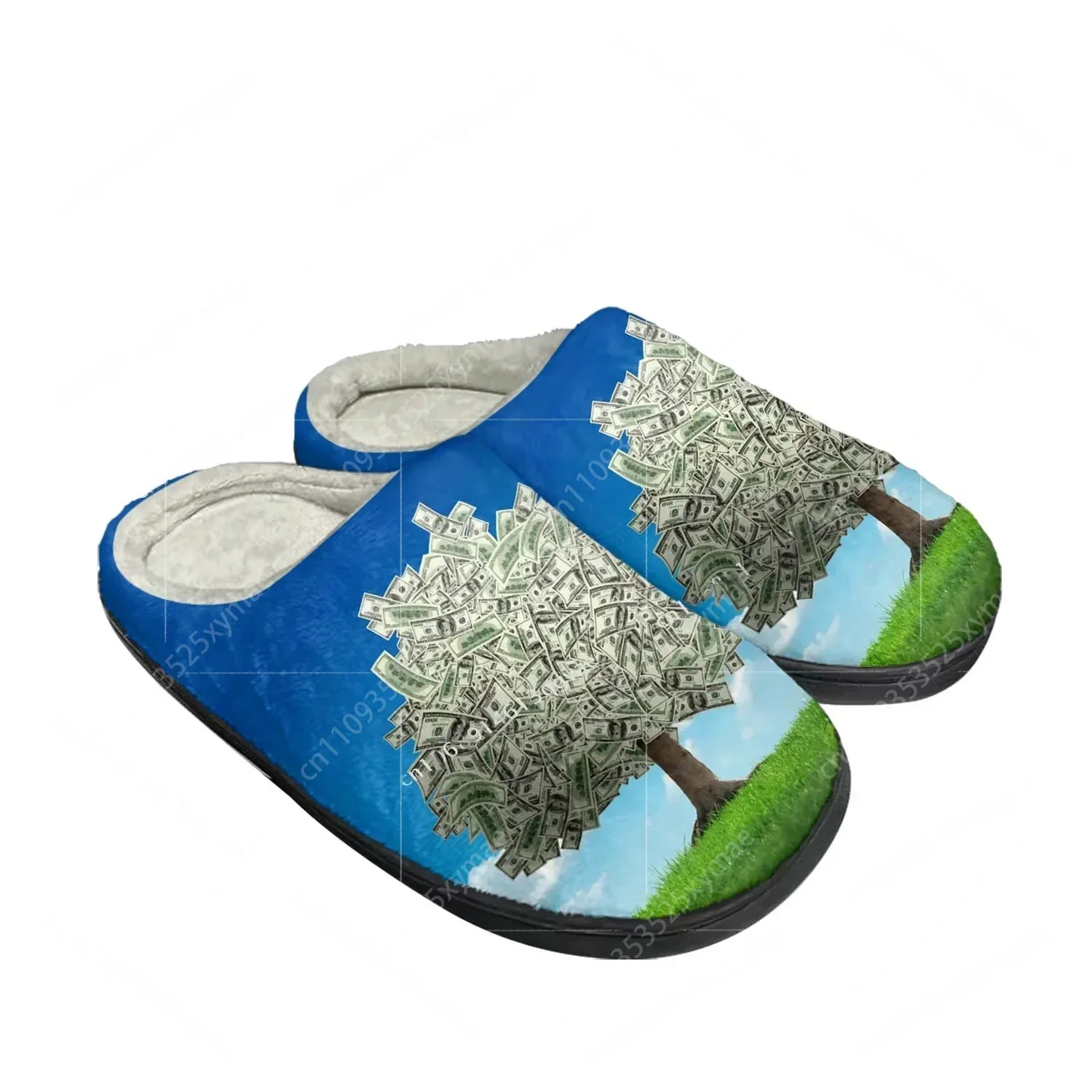 Men'S Shoes Green And White - Pantofole personalizzate in cotone Dollar Green
