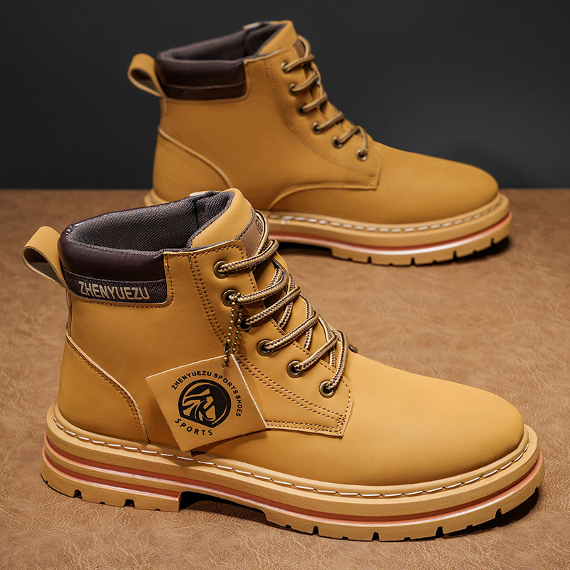 Men'S Shoes With Height Increase - Stivali Corti Retrò Autunno-Inverno per Uomo,