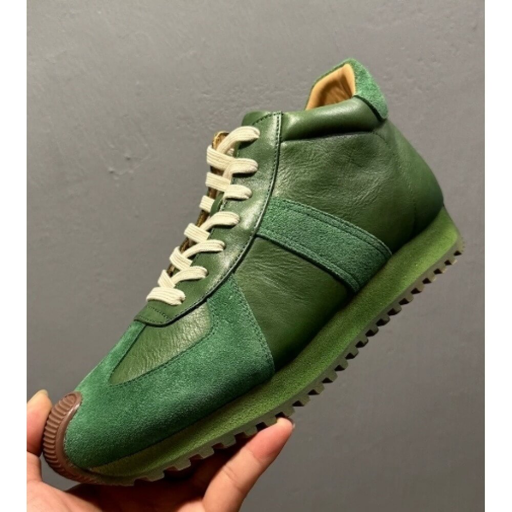 Sneakers alte retrò in pelle v - Men'S Shoes Green And White recensione e prezzo